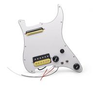 Sdlnklm Music Pickup Panel With Loaded Pickguard Humbucker Set Mini Humbucker Coil Split PVC Guard With Alnico 5 Poles And B500k A500k Pots suitable for, Zebra
