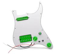 Sdlnklm Music Pickup Panel With Loaded Pickguard Humbucker Set Mini Humbucker Coil Split PVC Guard With Alnico 5 Poles And B500k A500k Pots suitable for, Green
