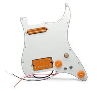 Sdlnklm Music Pickup Panel With Loaded Pickguard Humbucker Set Mini Humbucker Coil Split PVC Guard With Alnico 5 Poles And B500k A500k Pots suitable for, Orange