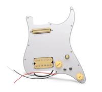 Sdlnklm Music Pickup Panel With Loaded Pickguard Humbucker Set Mini Humbucker Coil Split PVC Guard With Alnico 5 Poles And B500k A500k Pots suitable for, Yellow
