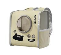 Sdlnklm Pet Backpack Cat Backpack Pet Carrier Bag Made of EVA with Ventilation Function Ergonomic Shoulder Straps And Clear Window for Morning S, Beige Large
