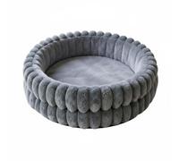 Sdlnklm Pet Bed Donut Soft Lounger Round Bolster Extra Thick Padding Faux Shearling Comfort Detachable Cushion Suitable for Cats Dogs Sleeping Area Gift Giving Home Decoration, Gray, 40CM
