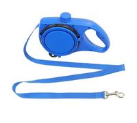 Sdlnklm Portable Control Rope Pet Rope Leash with Water Bowl Built-in Dispenser Function Easy Grip Handle Lightweight Design suitable for outdoor strolls daily walking, Blue