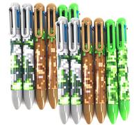 SDM 12 x Camouflage Pixel Design 6 Colour Pens Ideal Party Bag Fillers
