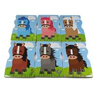 SDM 6 x Colourful Horse Pony Squiggly Note Pads Memo Pads Party Bag Fillers