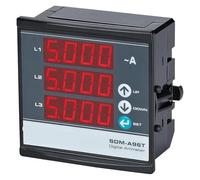 SDM-A96T 3P 4W Digital Three Phase Ammeter Slim Compact LED Panel Meter 1Pcs(3CT 400A)