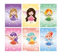 SDM Fairy Fantasia Kids Small Notepads x 6-6 Different Designs. Great End of Term Class Gift or Party Bag Filler