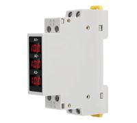 SDM010A 3 Phase DIN Rail Ammeter, AC 80-500V 1-100A LED Digital Display Mini Modular Ammeter Gauge Indicator for 35mm Rail Mounting