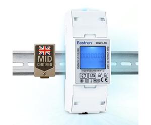 SDM210-DR Single-Phase Current Rate Monitor, kWh Energy Meter, kWh Electricity Consumption Meter, 100 Ampere kWh, DIN Rail Current Pulse Monitor, Digital LCD Backlight, MID Certified