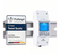 Advanced Digital Modbus Single-Phase Meter, Electric Energy Meter - Up to 100A Direct Load - 15 parameters and 4 kWh Modes, RS485 Modbus RTU/M-Bus EN13757-3 Port - 36/2P Module - SDM230-MODBUS-MID V2