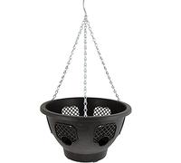 SDMAX 14-Inch Plastic Hanging Basket Planter, Round Plastic Self Watering Flower Pot, Flower, And Herb Outdoor Flower Planter For Home Garden Decoration