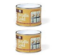 SDMAX 151 Coatings Pack Of 2 Metallic Gold Paint - 180ml Tough & Durable For Decorating Interior & Exterior, Versatile Surface Compatibility,