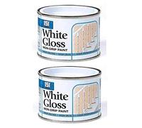 SDMAX 151 Coatings Pack Of 2 White High Gloss Non-Drip Paint 180ml Tin For Interior Exterior Wood Metal Concrete