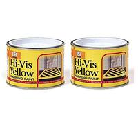 SDMAX 151 Hi-Vis Yellow Highway Warning Paint Tub, High Visibility For Safety, Tough And Durable, Versatile Use, Efficient Application - 180ml Tin, (Pack Of 2)