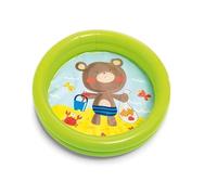 SDMAX 2 Ring Paddling Pool, Small Baby Water Pool, Swimming Pool for Kids, Inflatable Toy, Round Shape, Outdoor Garden Fun Toy, Compact Design, 24" X 6" (Green)