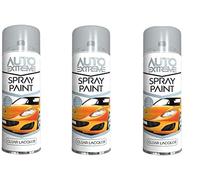 SDMAX 250 ml Clear Lacquer Spray Paint, Crystal Clear Finish, Enhances and protects Surfaces, Fast Drying & High Glossy Protective Coating, Scratch and Water resistant, Pack of 3