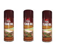 SDMAX 400 ML Teak Oil Spray Bottle Natural Wood Varnish for Furniture Hardwood Decking Long Lasting Protection, Easy to Apply, Super-Fast Drying (Pack of 3)