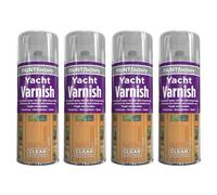 SDMAX All Purpose Yacht Varnish Professional, Gloss Finish Spray, Glossy Varnish Spray, Clear Varnish Spray, All Purpose Wood Varnish Spray Paint, 250ml (4 Pcs)