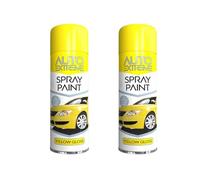SDMAX All Purpose Yellow Gloss Spray Paint, Gloss Finish, Suitable for Wood, Metal, Plastic, Glass Surface, Easy and Quick Spraying, for Interior and Exterior Usage, 250ML (2 Pcs)
