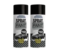 SDMAX Black Gloss Car Spray Paint, Quick Drying, Durable And Long Lasting Performance, Non Cracking, Easy To Use, Fix Minor Scratches, Long-Lasting performance, 400ml (2pcs)