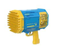 SDMAX Bubble G-U-N, 69 Rocket Bubble Holes, Automatic Bubble Blower, Easy To Use, Durable Construction, Portable And Lightweight, Battery Operated, (BLUE)