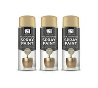 SDMAX Champagne Gold Metallic Spray Paint, Fast Drying, Metallic Finish, Non-Cracking, Easy To Use, Long Lasting, Lightweight And Portable, Multipurpose Use, 400ml (3PCS)