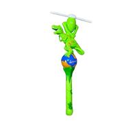 SDMAX Dino Windmill, Spinning Toy, Flashing LED light, Bright And Colourful Design, Durable Construction, Portable And Lightweight, Easy To Use, (GREEN)