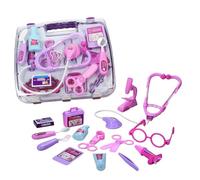 SDMAX Doctor Role Palyset Kids, Medical Kit Game Set, 13 Piece Doctor Playset for Kids 3 Years and Above, Plastic, Interactive Toy with Carry Case and Accessories, Purple