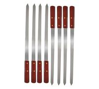 SDMAX Flat Kebab Skewers, Stainless Steel, Flat Design, Secure Holding, Versatile Use, Easy to Clean, Durable and Reusable, Outdoor and Indoor Grilling, 24-Inch (8PCS)