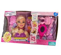 SDMAX Girls Doll Head Hairdressing Play Set, Enjoy Hours Of Fun, Fine Motor Skills, Hand-Eye Coordination, Gift Choice For Birthdays, Holidays, Or Any Special Occasion
