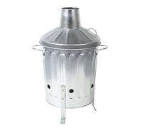 SDMAX Heavy-Duty 15L Galvanized Steel Garden Incinerator Bin, Outdoor Fire Bin for Safe Disposal of Leaves, Wood, Paper, and Garden Waste,15ltr