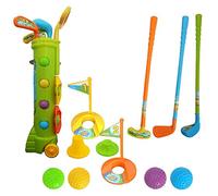 SDMAX Kids Plastic Golf Toy Set With Clubs Flags Holes Holdall