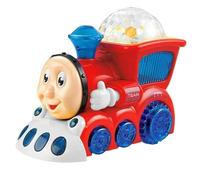 SDMAX Kids Toy Musical Engine Train With Flashing Light And Sound, Locomotive, Battery-Powered, Bump-N-Go Movement, Multicolour, Train Set Toys For Kids