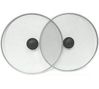 SDMAX Kitchen Metal Mesh Frying Pan Guard Splatter Screen Cove Lid with Knob 2 x 29cm