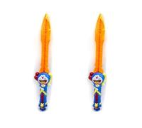 SDMAX Light Up Sword, Cartoon Character, Eye Catching Theme, LED Glow Lights & Sounds, Vibrant Colour, Battery Operated, Promote Motor Skills, (2 Pcs)