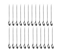 SDMAX Long Handle Stainless Steel Latte Spoons, Silverware Tea Coffee Spoon, Cake Dessert, Hot Chocolate, Espresso, Ice Cream Sundae Spoons, Kitchen Cutlery Set, Dishwasher Safe, 24cm (24 Pcs)