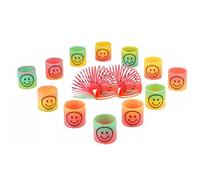 SDMAX Mini Rainbow Spring Toy, Smiley Face Fidget Toys, Bouncy And Expandable Slinky Toy, Vibrant Colour, Eye Catching Design, Stress Relief Toy, Provide Hours Of Fun, 12Pcs