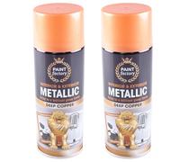 SDMAX Paint Factory Copper Metallic All-Purpose Paint, Rich Shimmering Finish for Home Décor, Furniture, Metal, Wood & Craft Projects, Long-Lasting Indoor & Outdoor Paint (2PCS)
