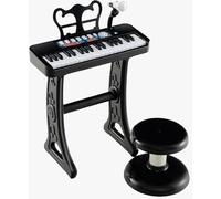 SDMAX Piano For Kids, 37-Key Keyboard, Music And Sound, Adjustable Microphone, Removable Stand, Play/Record Function, Compact And Portable, Black