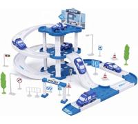 SDMAX Police Parking Lot Play Set, Detachable Tracks, Smooth Slides, Police Cars, Vibrant Colour, Promote Hand Eye Co-Ordination, Pretend Play Set, 55pcs