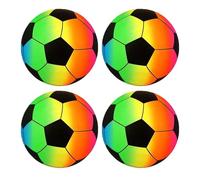 SDMAX Rainbow Football Spiral Keychain With Hook, Durable Construction, Vibrant Colour, Eye-Catching Design, Spinning Keychain, Portable, Promoting Motor Skills (4PCS)