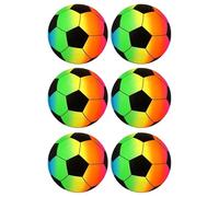 SDMAX Rainbow Football Spiral Keychain With Hook, Durable Construction, Vibrant Colour, Eye-Catching Design, Spinning Keychain, Portable, Promoting Motor Skills (6PCS)