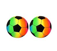 SDMAX Rainbow Football Spiral Keychain With Hook, Durable Construction, Vibrant Colour, Eye-Catching Design, Spinning Keychain, Portable, Promoting Motor Skills (2PCS)