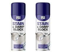 SDMAX Stain & Damp Block Spray, White Satin Finish, Durable And Waterproof, Non Cracking, Quick Drying, Easy To Use, Ideal For Covering Rust, Mould, And Damage, 400ml (2PCS)