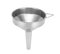 SDMAX Stainless Steel Kitchen Funnel For Filtering, Sturdy Handle, Easy To Clean, Convenient For Storage And Use, Lightweight, Ideal For Transferring Liquids (Silver, 16cm)