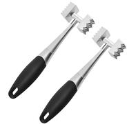 SDMAX Stainless Steel Two-Sided Meat Hammer Tenderiser, Durable Kitchen Mallet for Steak, Chicken, and Beef Preparation (2pcs)