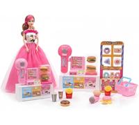 SDMAX Supermarket Play House Set For Kids, Fashion Doll, Cash Register, Play Scanner, And Food Accessories, Vibrant Colours, Eye Catching Design, Pretend Play Set