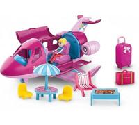 SDMAX Travel Holiday Business Aircraft Playset, Fashion Dolls & Travel Accessories, Vibrant Colour, Long Lasting Fun, Educational & Imaginative Roleplay, Pink