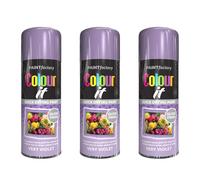 SDMAX Very Violet Spray Paint, Gloss Finish, Quick Drying, Long Lasting, Non-Cracking, Easy To Use, Lightweight And Portable, Interior And Exterior Use, 400ml (3PCS)