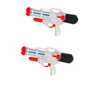 SDMAX Water Pistol Pump Toy Gun, Summer Beach Fun, Durable and Non-Toxic ABS Plastic Material, Summer Beach Water Gun Family Outdoor Games, White, (Pack of 2)